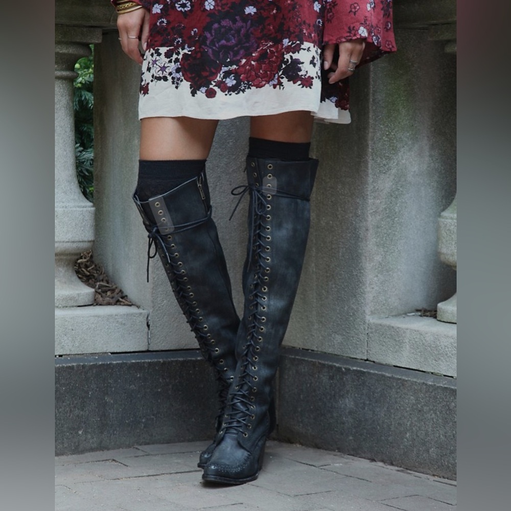 Free People Jeffrey Campbell Knee High Lace Boots